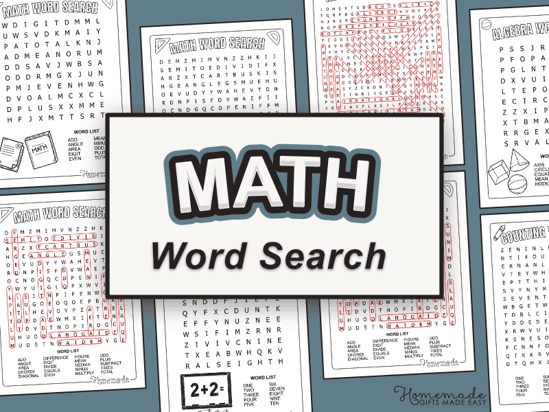 Best Free Math Wordsearch (Printable PDF) - TooGoodEngravings